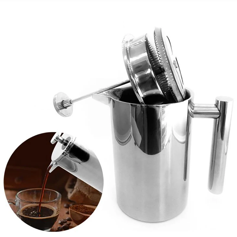 Coffee Equipment Camping - Çift Cidarlı Yalıtımlı Kahve Demliği Filtreli