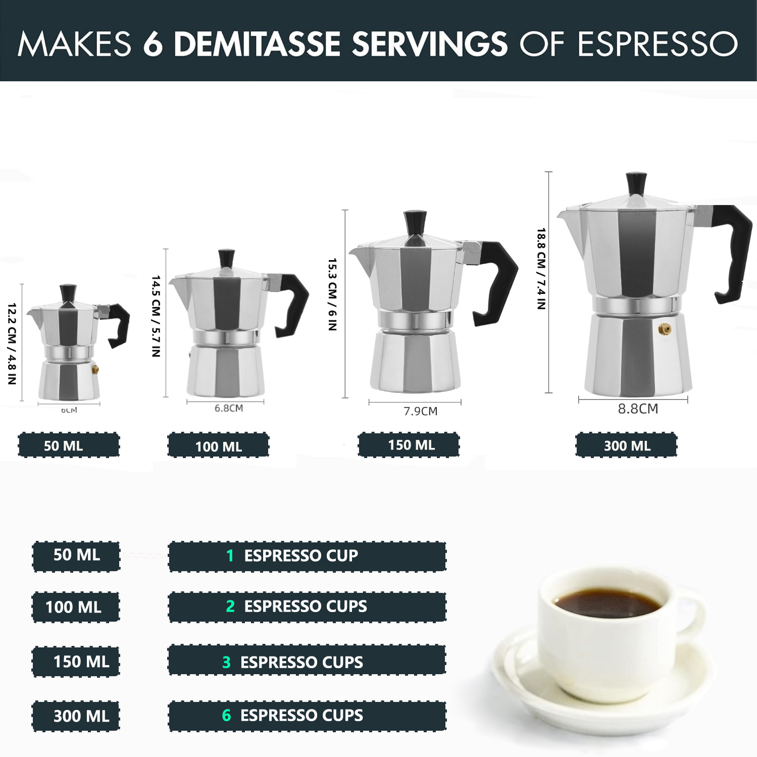 Klasik Alüminyum Moka Pot 50-3 - Coffee Equipment Camping incelemesi ve fiyatı